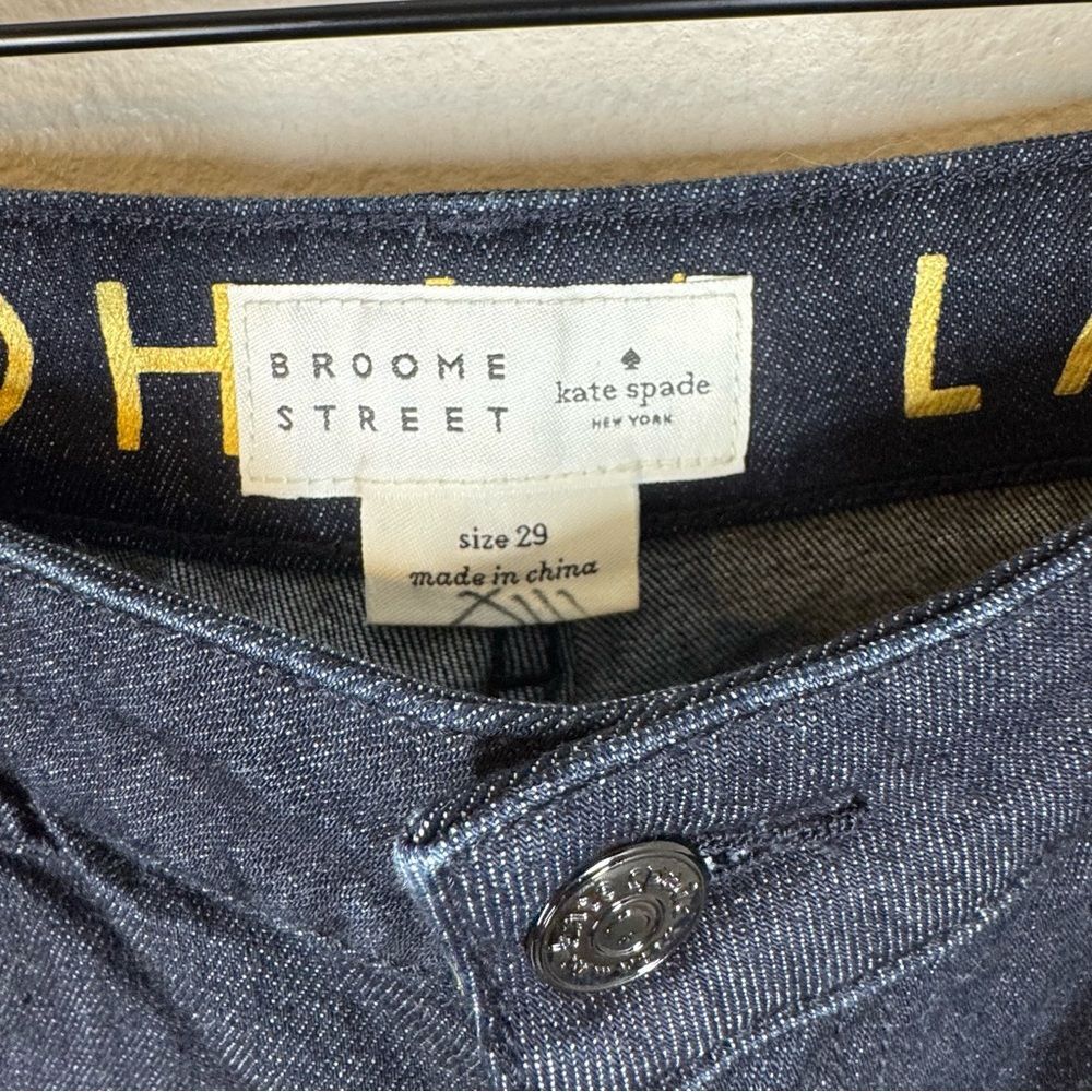Kate Spade Broome Street Poppy Embroidered Straight Leg Jeans Floral Preppy 29 - Picture 3 of 9